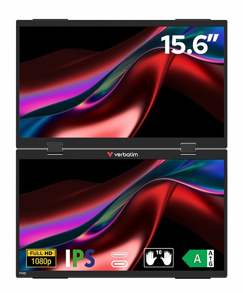 Verbatim Monitor Portable 2 x 15.6 Full-HD Monitors