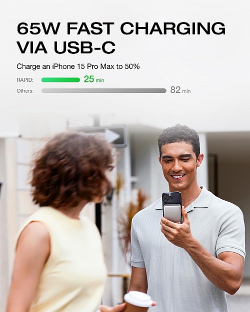 EcoFlow Charge Powerbank Magnetic RAPID 10000mAh Silver