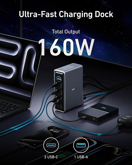 Anker Prime Docking Station 14- in-1 160W  Black