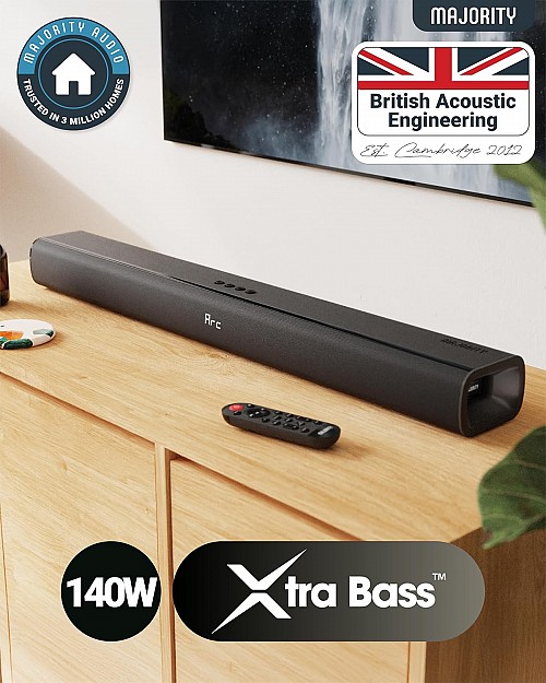 Majority Soundbar NAGA 80 140W 2.1 3D Sound Built-in Sub