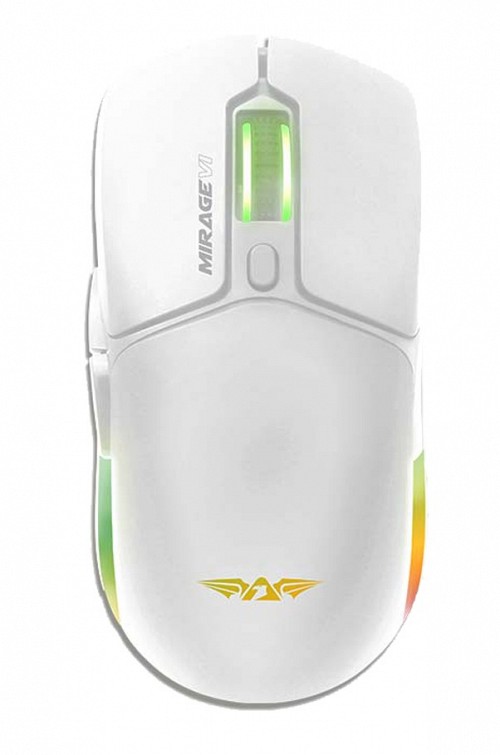 Armaggeddon Gaming Mouse Wired+2.4G+BT Recharge 600mAh MIRAGE-VI White