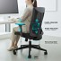 Lumivida Office Chair Ergonomic Mesh Lumbar Support Adjustable Seat/Armrest Black CH05-7