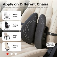 Lumivida Ergonomic Lumbar Support Cushion Ergonomic with Breathable Mesh Cover RLC03-1