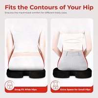 Lumivida Ergonomic Seat Cushion for Coccyx Orthopedic with Memory Foam & Carry Handle RSC01-2