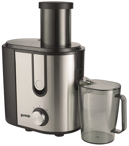 Gorenje Kitchen Juicer 900W 1.5L Pulp Container XXL Tube JC900E Inox/Black