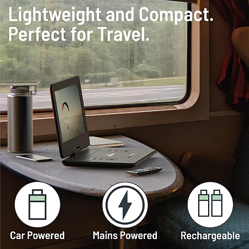 Majority DVD Player Portable & Rechargeable 15.6 Swivel & Flip HD Screen (Oakcastle)