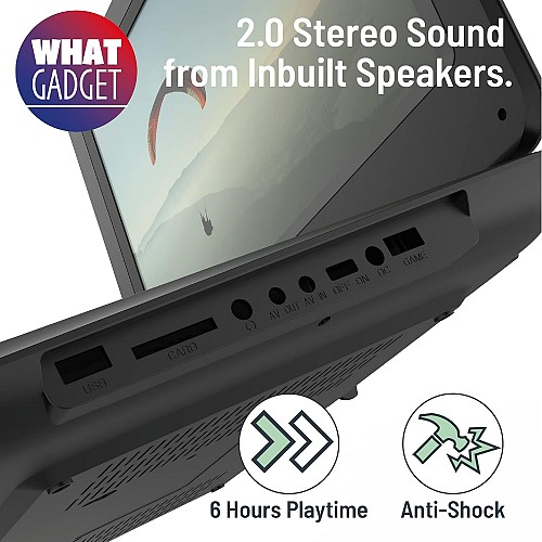 Majority DVD Player Portable & Rechargeable 15.6 Swivel & Flip HD Screen (Oakcastle)