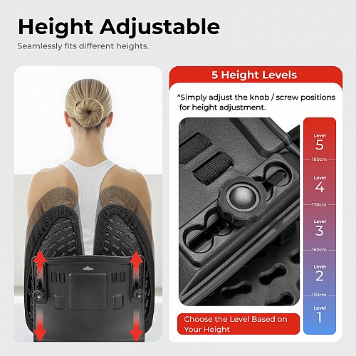 Lumivida Ergonomic Lumbar Support Cushion Ergonomic with Breathable Mesh Cover RLC03-1