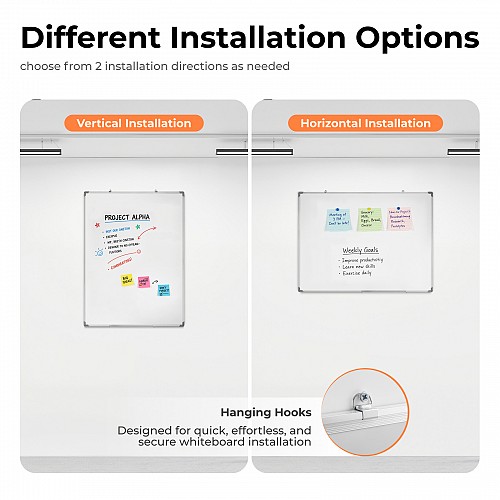 Lumivida Whiteboard Magnetic Dry-Erase Wall-Mounted Medium WB02-2