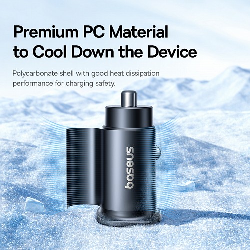 Baseus GoTrip DP1 Car Charger 30W U+C Cosmic Black