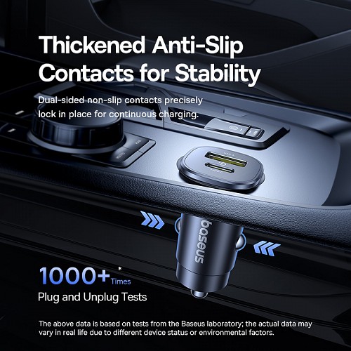 Baseus GoTrip DP1 Car Charger 30W U+C Cosmic Black