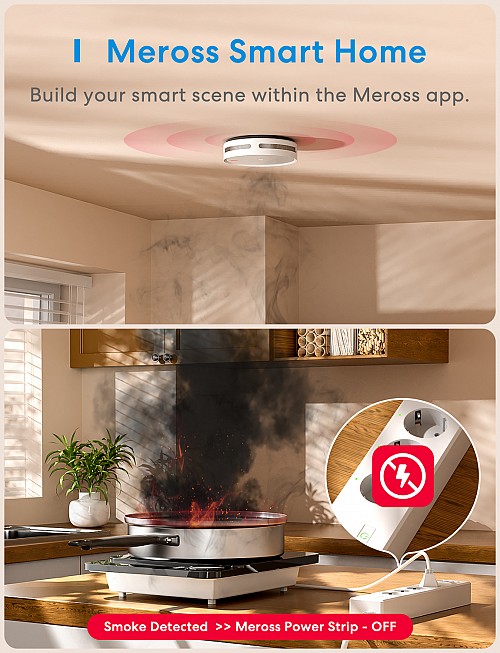 Meross HomeKit Smart Smoke Alarm (Matter) MA151