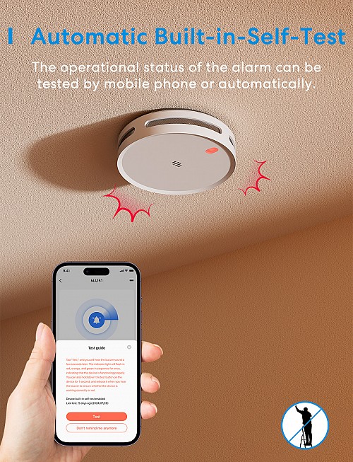 Meross HomeKit Smart Smoke Alarm (Matter) MA151