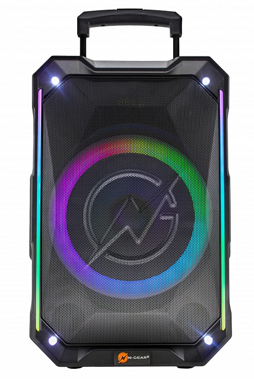 N-Gear FLASH1240 12 Portable Karaoke Speaker with 1x Wireless Mic LED Lights USB & BT