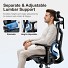 Lumivida Office Chair Ergonomic Mesh Lumbar Support Adjustable Seat/Armrest Black CH10-10