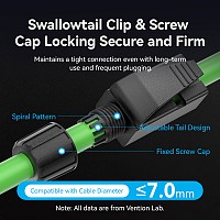 Vention NETWORK Connectors CAT6A FTP Shock-Resistant Modular Plug IDOB0-10 (10-Pack)