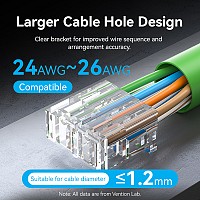 Vention NETWORK Connectors CAT6A FTP Shock-Resistant Modular Plug IDOB0-10 (10-Pack)