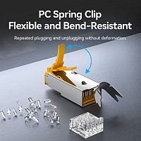 Vention NETWORK Connectors CAT6A FTP Shock-Resistant Modular Plug IDOB0-10 (10-Pack)