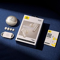 Baseus Headphones In Ear TWS, ANC, Dolby Audio, 45H Playtime, Inspire XP1 By BOSE  White