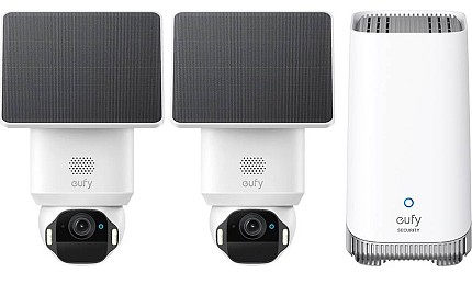 Anker Eufy Security Camera Kit E42 2 x 4K PTZ + Solar Panel + HB3