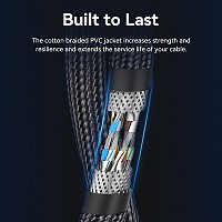 Vention NETWORK Cable CAT8 SFTP Braided 2.0m Black-Nickel IKOBH