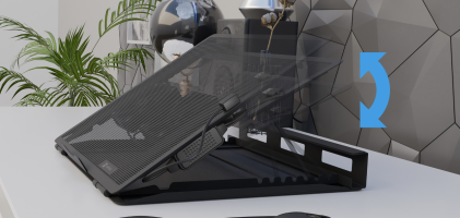 Natec TERN 2 PLUS Laptop Cooling Stand 12.1-17.3 with Adjsutable Fan Position & Speed