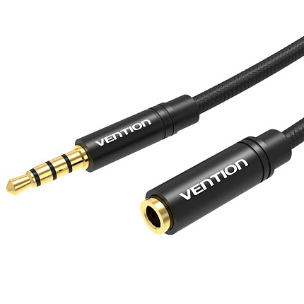 Vention AUDIO 3.5mm M-F Extension Cable Metal & Braided 2.0m BHBBH