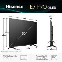 Hisense 50E7Q PRO 50 4K Smart QLED TV 144 HZ