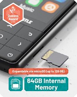 Oakcastle MP300 Portable MP3 Player Metal Design with 64GB Memory, Built-in Speaker, Bluetooth for Wireless Streaming & Wired Earphones Included