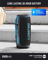 Majority MOVE 3 Rugged IPX67 Water Resistant 40W TWS RGB Bluetooth Speaker with LED Light Effects & 30H Long Lasting Battery Life