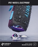 Majority MOVE 3 Rugged IPX67 Water Resistant 40W TWS RGB Bluetooth Speaker with LED Light Effects & 30H Long Lasting Battery Life