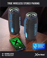 Majority MOVE 3 Rugged IPX67 Water Resistant 40W TWS RGB Bluetooth Speaker with LED Light Effects & 30H Long Lasting Battery Life