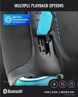 Majority MOVE 3 Rugged IPX67 Water Resistant 40W TWS RGB Bluetooth Speaker with LED Light Effects & 30H Long Lasting Battery Life
