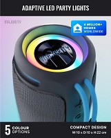 Majority MOVE 3 Rugged IPX67 Water Resistant 40W TWS RGB Bluetooth Speaker with LED Light Effects & 30H Long Lasting Battery Life