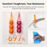 Anycubic TPU 95A Filament Clear Orange 1Kg. Ideal Usage: Phone cases, custom gaskets, footwear prototypes, RC car tires, and vibration dampeners.