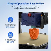 Anycubic PLA Basic Filament Texture Orange 1Kg. Ideal usage: Concept models, decorative items, rapid prototypes, and low-stress household gadgets.