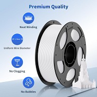 Anycubic PLA Basic Filament White 1Kg. Ideal Usage: Concept models, decorative items, rapid prototypes, and low-stress household gadgets.