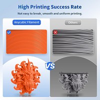 Anycubic PLA Basic Filament Texture Orange 1Kg. Ideal usage: Concept models, decorative items, rapid prototypes, and low-stress household gadgets.