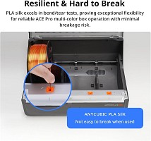 Anycubic PLA SILK-TRI-COLOR Red Yellow Green 1Kg. Ideal usage: Highly detailed display pieces, articulated toys/dragons, vases, abstract sculptures, and eye-catching decorative items where you want a dynamic visual effect.