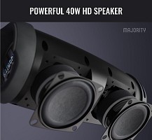 Majority MOVE 3 Rugged IPX67 Water Resistant 40W TWS RGB Bluetooth Speaker with LED Light Effects & 30H Long Lasting Battery Life