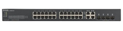 Zyxel Switch Gigabit Ethernet Cloud Managed 24-Port + 4RJ45/SFP Combo R/M GS1920-24V2 UK