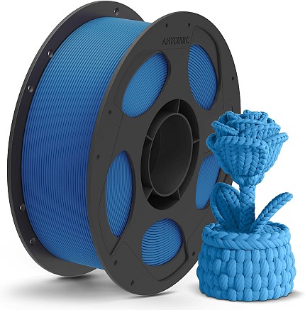 Anycubic PLA Matte Filament Blue 1Kg. Ideal Usage: Architectural models, photography props (where glare must be avoided), artistic sculptures, busts, and low-stress display prototypes.