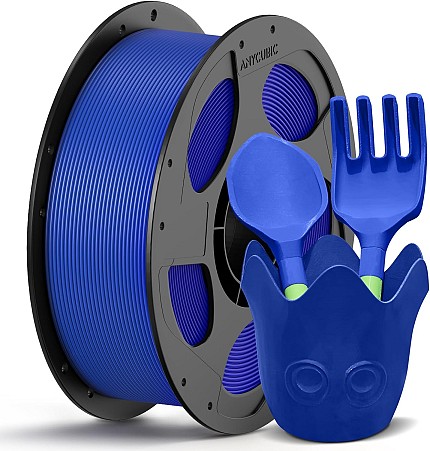 Anycubic PETG Filament Blue 1Kg. Ideal Usage: Mechanical brackets, water bottles, drone parts, and functional outdoor fixtures. Offering high impact resistance, weather durability, and chemical resistance.