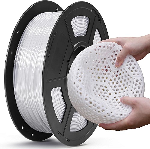 Anycubic TPU 95A Filament Clear Orange 1Kg. Ideal Usage: Phone cases, custom gaskets, footwear prototypes, RC car tires, and vibration dampeners.