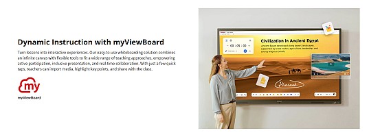 Viewsonic Viewboard Interactive Display Whiteboard 98 4K Android EDLA 64-Point Touch 2.1 Speakers 8 Mic Array IFP9841-1-1C