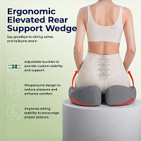 Lumivida Ergonomic Seat Cushion with Memory Foam, Hollow Area & Anti-Slip Bottom RLC06-19