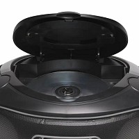 Denver TCL-212BTGR Grey Portable BoomBox with CD, FM Radio, USB, Bluetooth & LED Lights