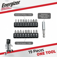 Energizer Power Tool Manual Screwdriver Set With 18 Bits