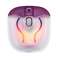 Homedics FS-55 Bubble Mate Foot Spa + Keep Warm Hydro Massager with Toe Touch Control & Removable Pumice Stone