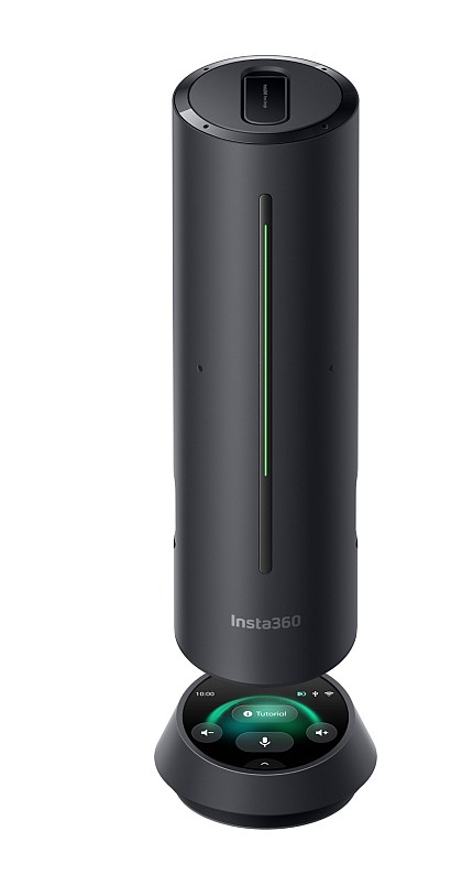 Insta360 Wave for Business Professional Speakerphone with AI Recording Suite AI Noise Reduction Wireless Cascade 32GB Graphite Black WAVE06